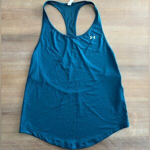 Under Armour Women's HeatGear Armour Mesh Back Tank, Teal Blue, Size Small